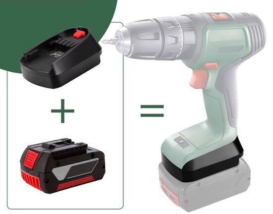 Adopters akumulatoram no Bosch GBA 18V Professional uz PBA 18V power for all